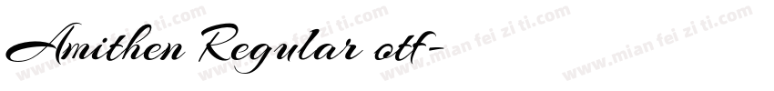 Amithen Regular otf字体转换
